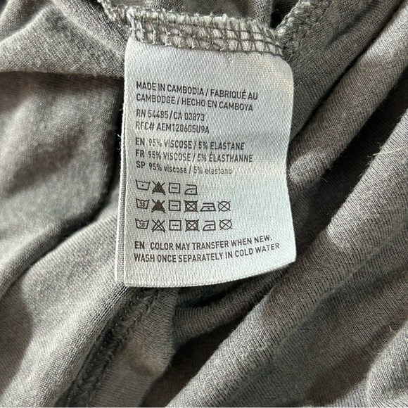 American Eagle Outfitters Soft & Sexy Women's Mock Neck T-shirt Gray Sz Small - Picture 5 of 7